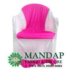 Chair Cover Duel Color Design (CC- 097) - Premium Chandni Fabric With Handle