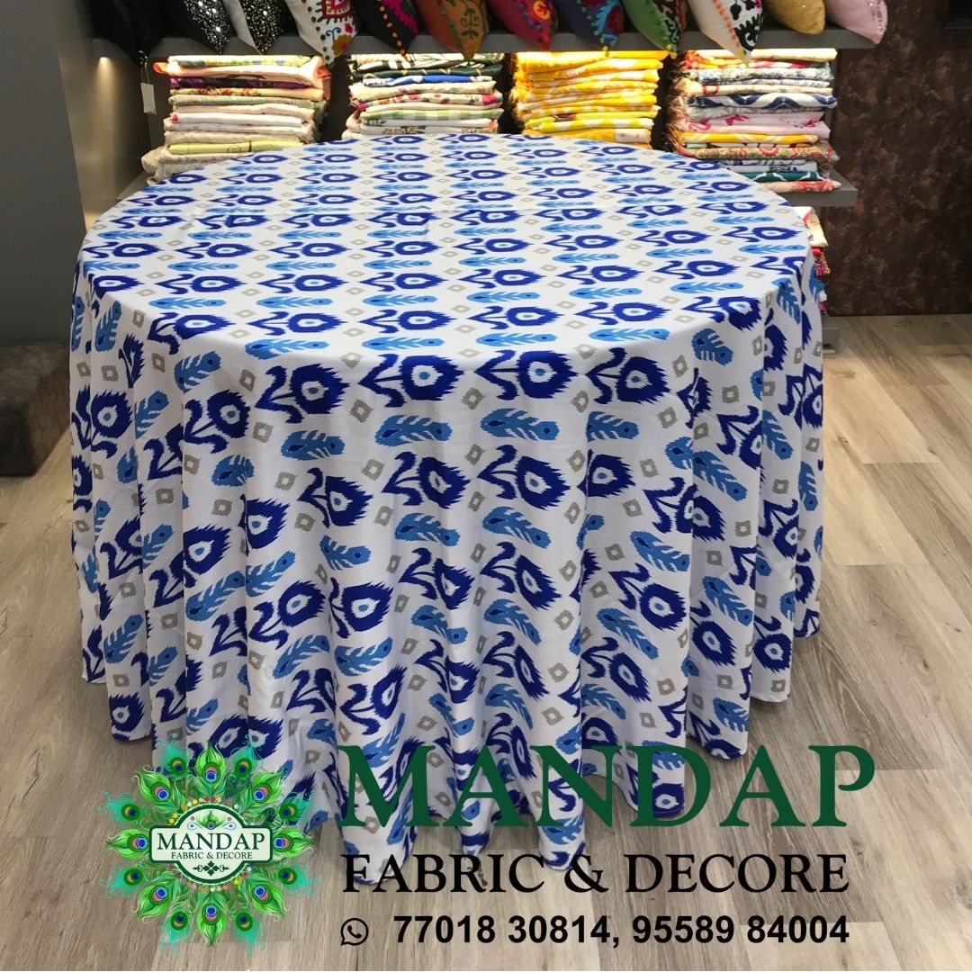 Digitally Printed Table Cover Premium 2 Way Stretch Fabric Design No. (TC - 098)