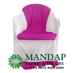 Chair Cover Duel Color Design (CC- 099) - Premium Chandni Fabric With Handle