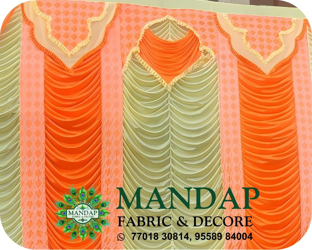 Mandap Sidewall Parda Fabric Design No.- (MSW -008) Made Of Bright Lycra - Customization Available