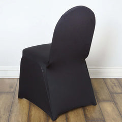 Spandex 4 Way Fabric Chair Cover Design (SCC- 60) - Black Color Stretch Fabric 180 GSM