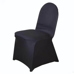 Spandex 4 Way Fabric Chair Cover Design (SCC- 60) - Black Color Stretch Fabric 180 GSM