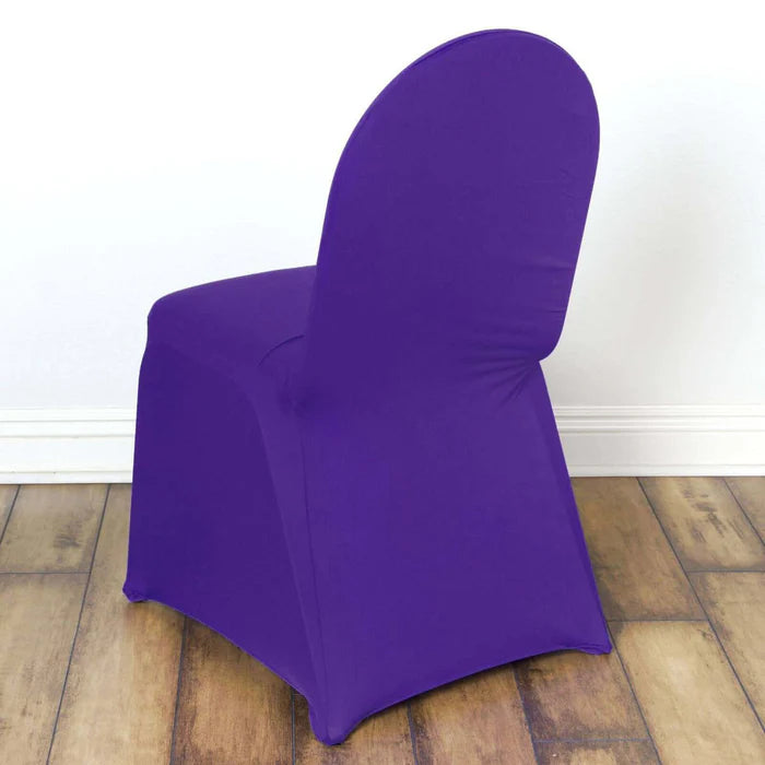 Spandex 4 Way Fabric Chair Cover Design (SCC- 37) - Royal Blue Color Stretch Fabric 180 GSM