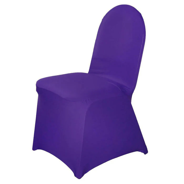 Spandex 4 Way Fabric Chair Cover Design (SCC- 37) - Royal Blue Color Stretch Fabric 180 GSM