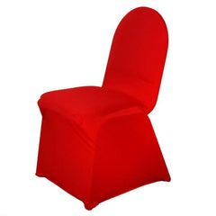 Spandex 4 Way Fabric Chair Cover Design (SCC- 41) - Red Color Stretch Fabric 180 GSM