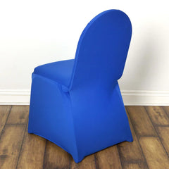 Spandex 4 Way Fabric Chair Cover Design (SCC- 45) - Blue Color Stretch Fabric 180 GSM