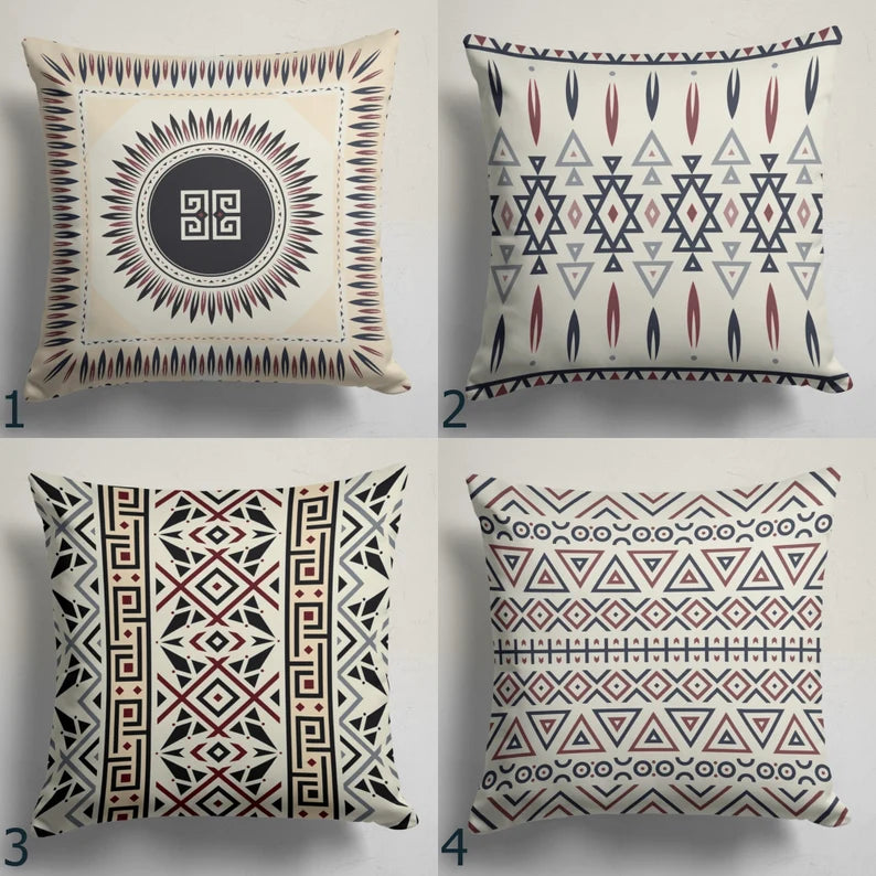 Cushion Cover Design (CUSC- 027) Premium Fabric 250 GSM Set Of 4 Pieces