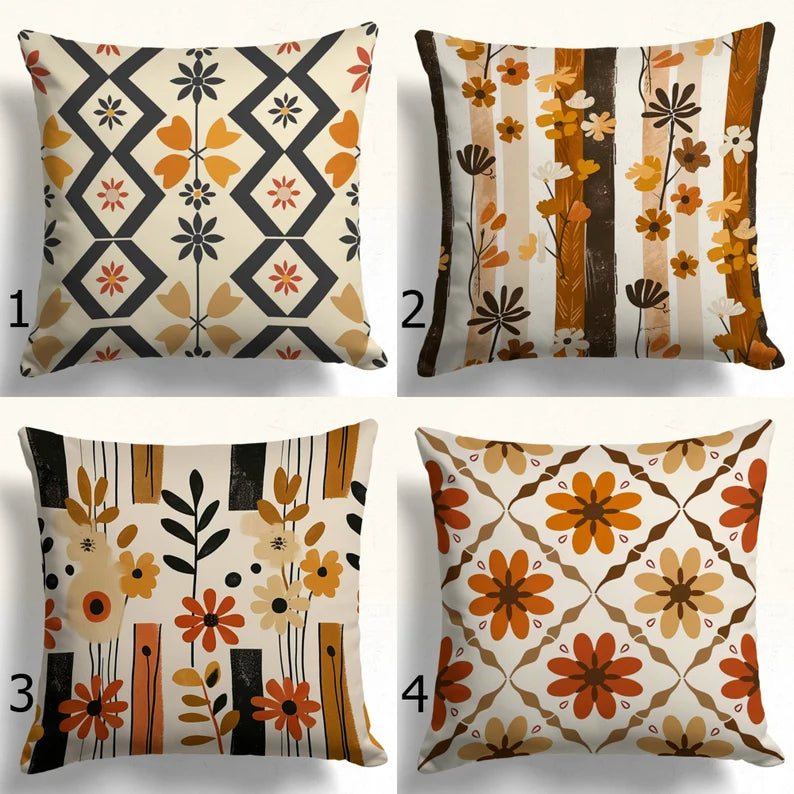 Cushion Cover Design (CUSC- 026) Premium Fabric 250 GSM Set Of 4 Pieces