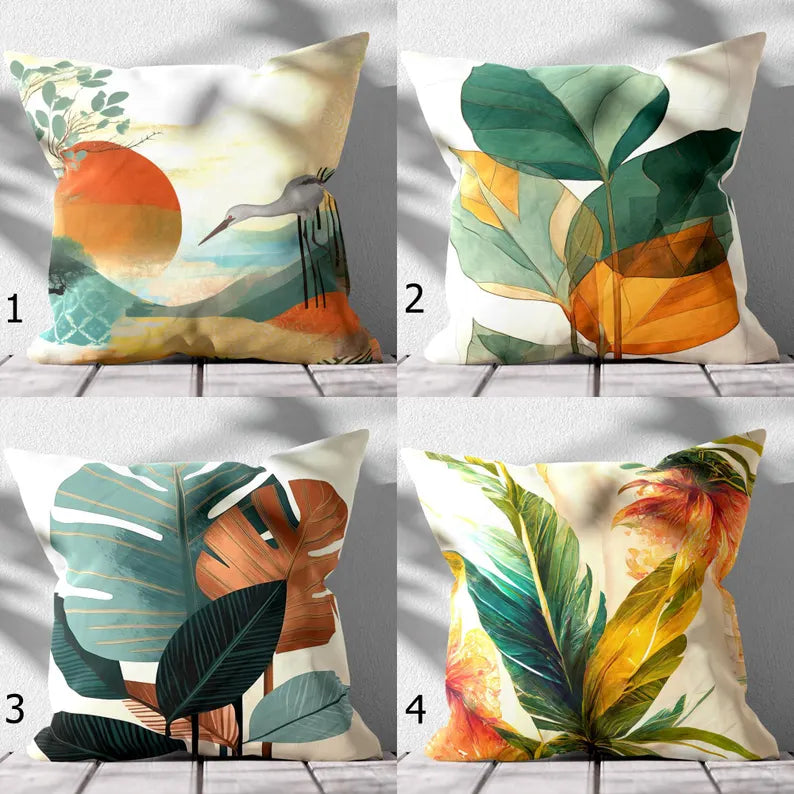 Cushion Cover Design (CUSC- 015) Premium Fabric 250 GSM Set Of 4 Pieces