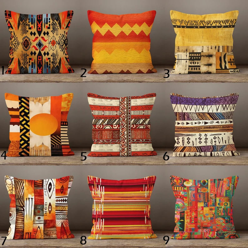 Cushion Cover Design (CUSC- 054) Premium Fabric 250 GSM Set Of 6 Pieces