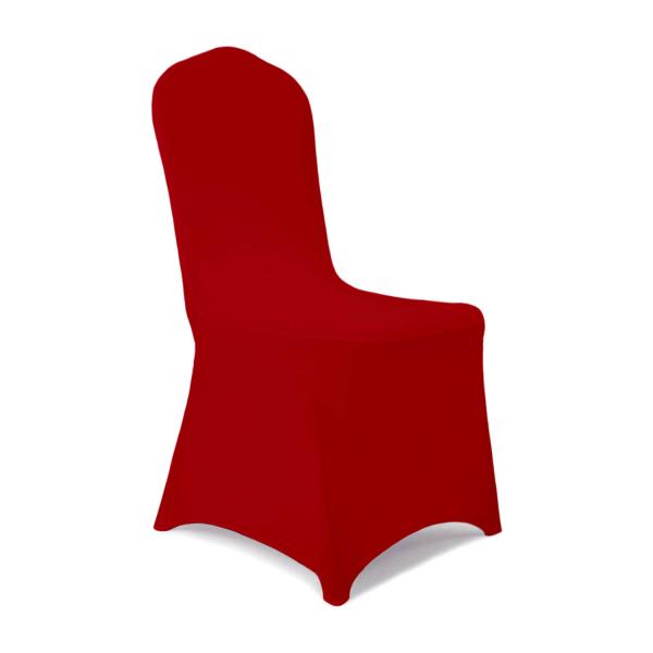 Spandex 4 Way Fabric Chair Cover Design (SCC- 41) - Red Color Stretch Fabric 180 GSM