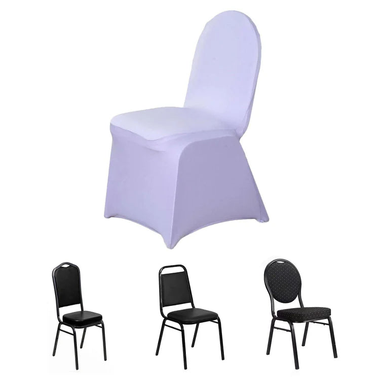 Spandex 4 Way Fabric Chair Cover Design (SCC- 01) - Super White Color Stretch Fabric 180 GSM