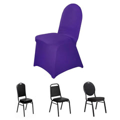 Spandex 4 Way Fabric Chair Cover Design (SCC- 37) - Royal Blue Color Stretch Fabric 180 GSM