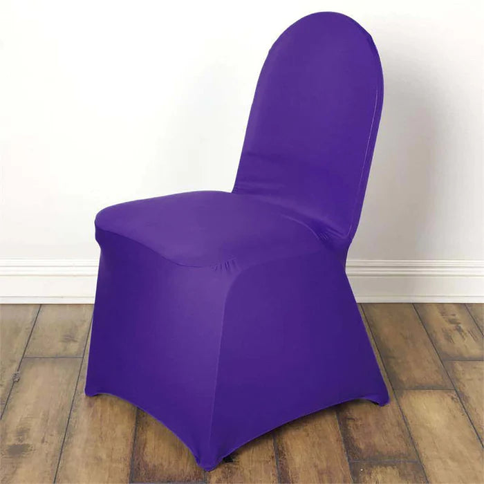 Spandex 4 Way Fabric Chair Cover Design (SCC- 37) - Royal Blue Color Stretch Fabric 180 GSM