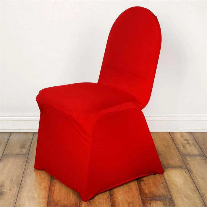 Spandex 4 Way Fabric Chair Cover Design (SCC- 41) - Red Color Stretch Fabric 180 GSM