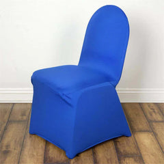 Spandex 4 Way Fabric Chair Cover Design (SCC- 45) - Blue Color Stretch Fabric 180 GSM