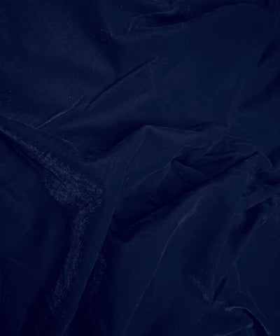 Plain Velvet Fabric Navy Blue Color (SV-11) 60 Inch Width