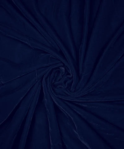 Plain Velvet Fabric Navy Blue Color (SV-11) 60 Inch Width