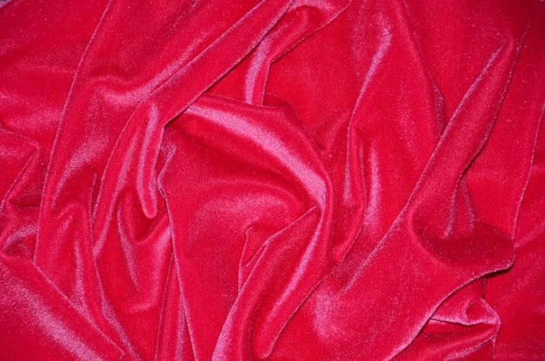 Plain Velvet Fabric Rajasthan Rani Color (SV-12) 60 Inch Width