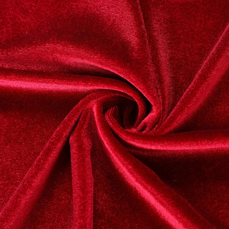 Plain Velvet Fabric Maroon Color (SV-16) 60 Inch Width