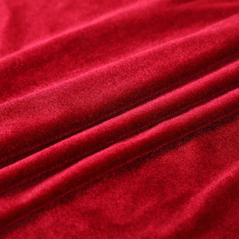 Plain Velvet Fabric Maroon Color (SV-16) 60 Inch Width