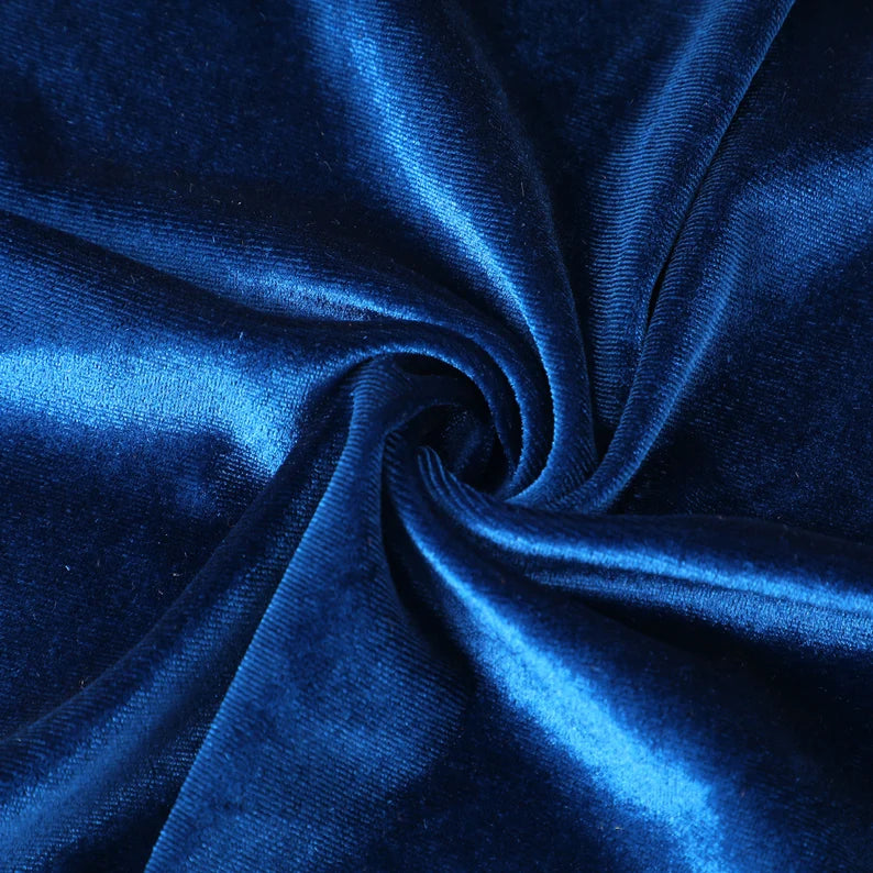 Plain Velvet Fabric Blue Moor Peach Color (SV-17) 60 Inch Width