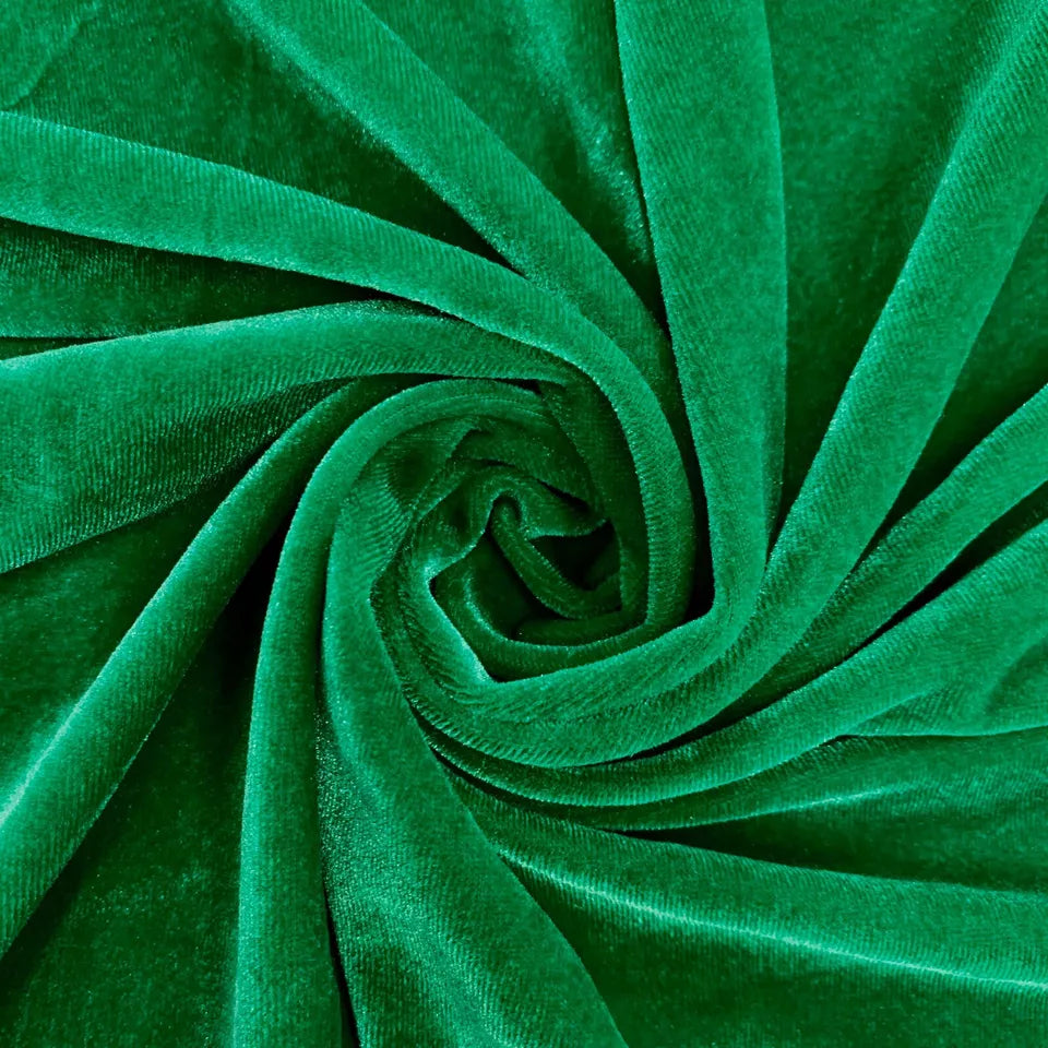 Plain Velvet Fabric Green Color (SV-13) 60 Inch Width