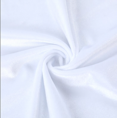 Plain Velvet Fabric Super White Color (SV-01) 60 Inch Width